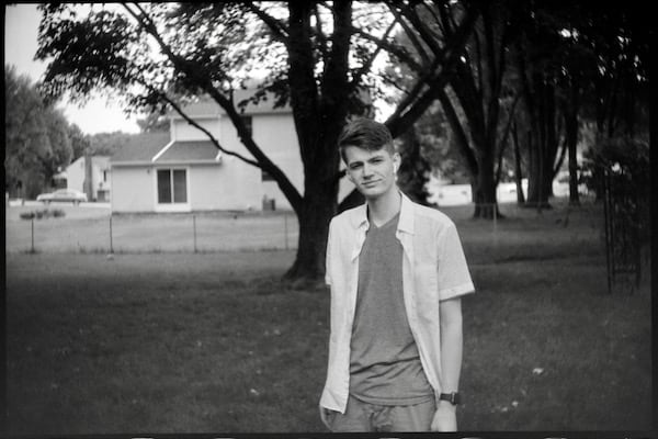 Ben, in the backyard