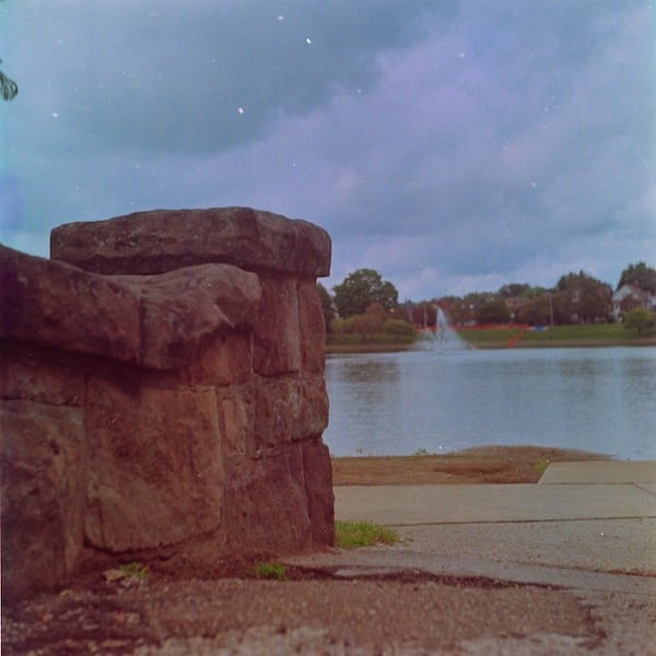 The wall on the boat ramp