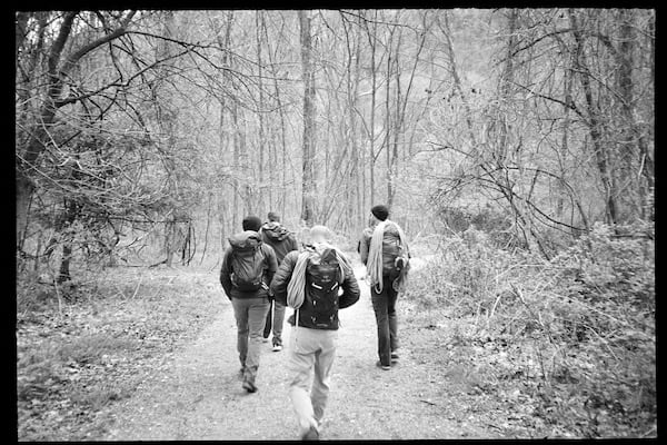 Hiking in to the mountain