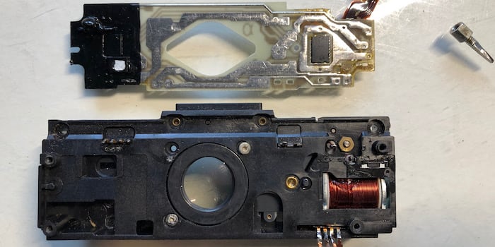 There was also corrosion on the light meter sensor