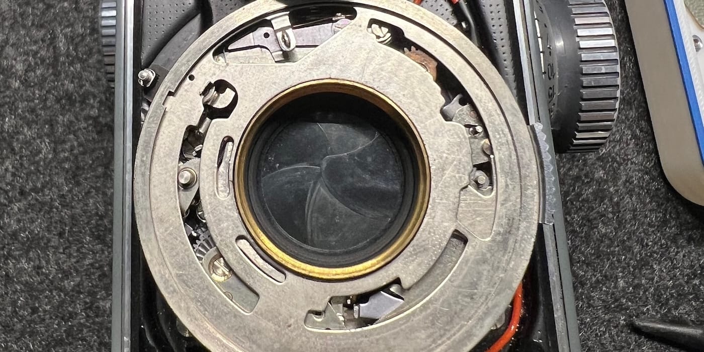 Dirty, but not oily, shutter blades
