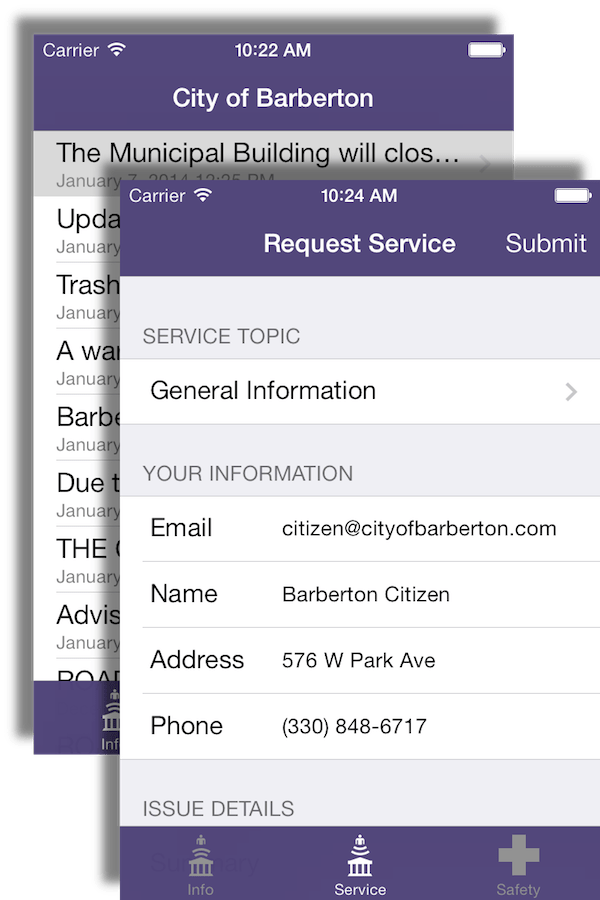 City of Barberton App Screenshots