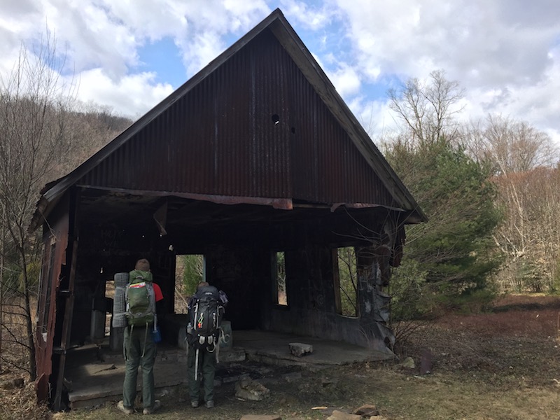 Old oil shed along the fishing trail