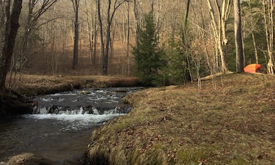 The small waterfall near our favorite spot