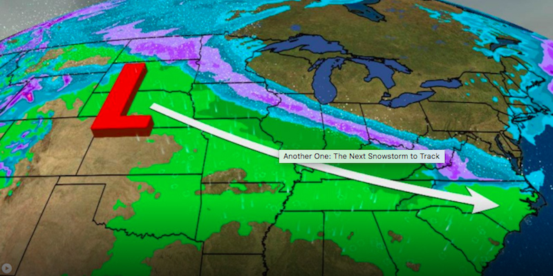 The weather map for the Saturday of our trip