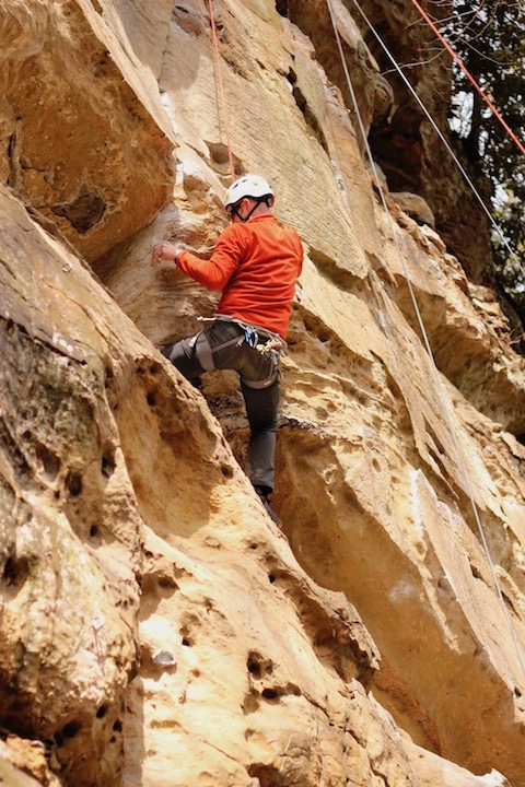 Me working on the crux of 'Ryanosaurus'