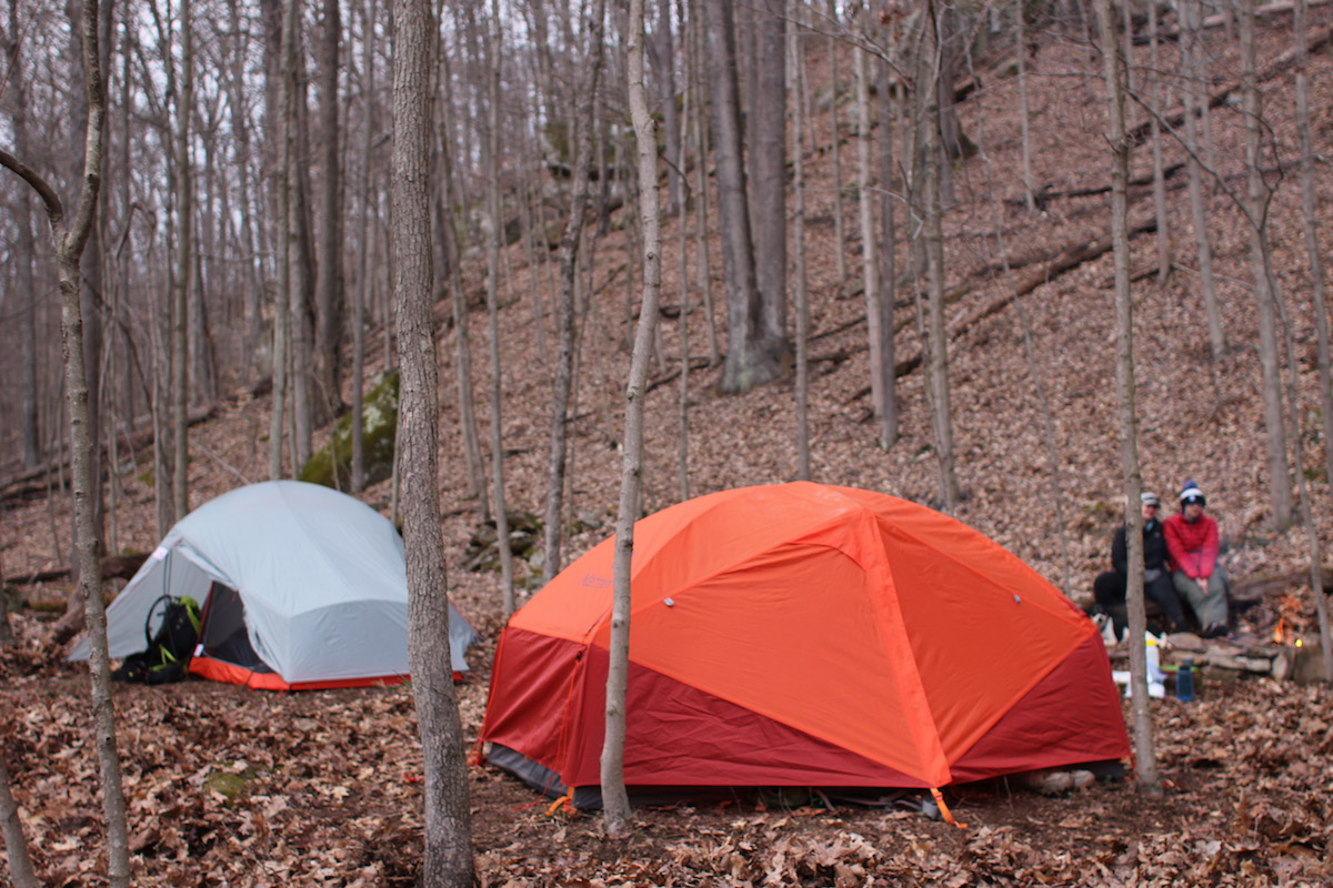 SlingFin 2Lite and Marmot Limelight 2P at the second campsite