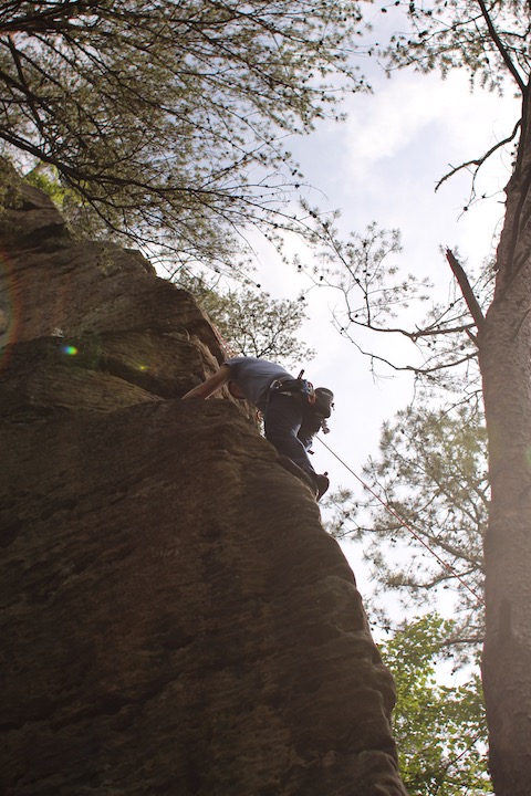 An very artistic shot, taken by Doug, of me working 'Kentucky Pinstripe'