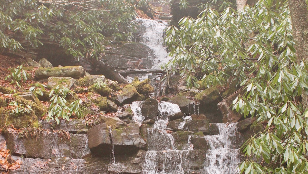 Water falling into Seneca Creek