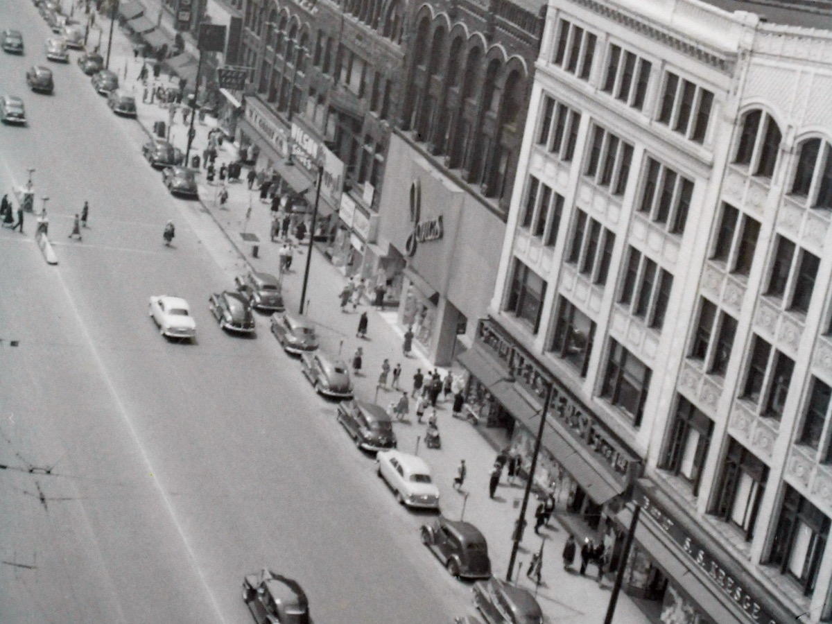 All of the buildings in the foreground were demolished a long time ago